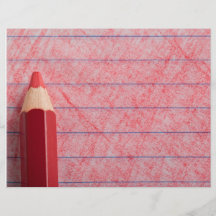 Rote Farbbleistift mit Farbton Flyer Druck