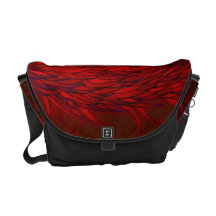 Rote Federn Kuriertaschen