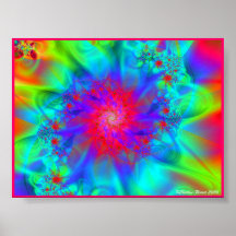 Rote Glühen-Spirale Poster