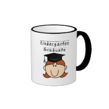 Rote Haar-Mädchen-Kindergarten-Absolvent-T-Shirts Kaffee Tasse