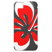 Rote Hibiskus Hawaii-Themageschenke iPhone 5 Schutzhüllen