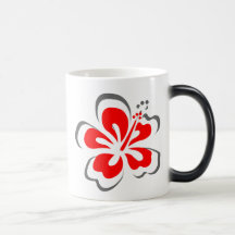 Rote Hibiskus Hawaii-Themageschenke Tasse