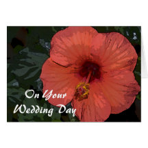 Rote Hochzeit des Hibiskus-zweite Grußkarten