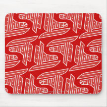 Rote Hockey-Blätter Mousepads