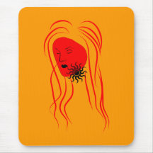 Rote Mädchen-Mausunterlage Mousepads