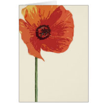 Rote Mohnblume 2 Karte