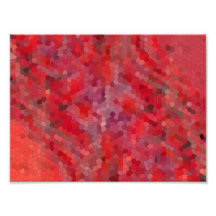 Rote Mosaik-Fliesen Fotodruck