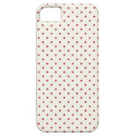 Rote niedliche girly Polkapunkte des Stiftpolka-Pu iPhone 5 Schutzhülle