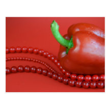 rote paprika&beads postkarte