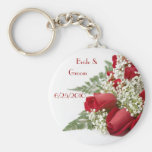 Rote Rosen Braut u. Bräutigam Keychain Schlüsselanhänger