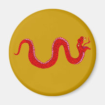 rote Schlange red snake Kühlschrankmagnete