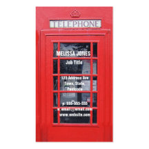 Rote Telefonzelle Londons Visitenkarte