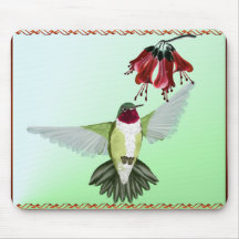 Rote Throated Hummingbird_Mouse Auflage Mauspad
