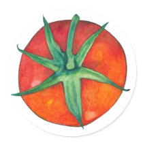Rote Tomate-runder Aufkleber aufkleber