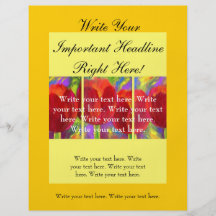 Rote Tulpe-Blumenkunst-Flyer