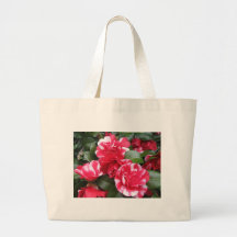 Rote u. weiße gestreifte Rosen Tasche