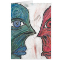 rote und blaue Karte