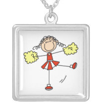 Rote und gelbe Cheerleader-Halskette halsketten