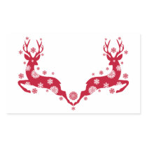 Rote Weihnachtsrotwild aufkleber