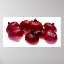 Rote Zwiebel-Plakat