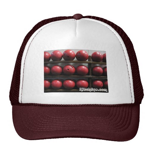Roter Bowlings-Ball-Fernlastfahrer-Hut Baseballmützen