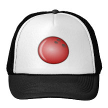 Roter Bowlings-Ball Mütze