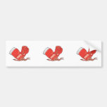 roter Boxhandschuhvektor Autosticker