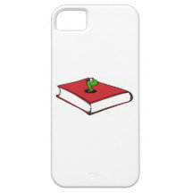 Roter Buch-Wurm iPhone 5 Etuis