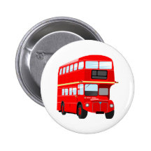 Roter Bus Anstecknadel