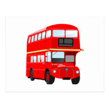 Roter Bus Postkarte