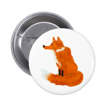 Roter Fox Anstecknadelbutton