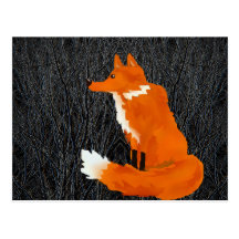 Roter Fox Postkarte
