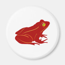 roter Frosch red frog Kühlschrankmagnete