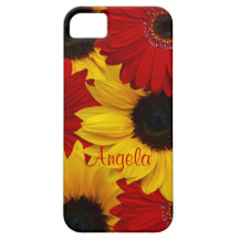 Roter Gerbera-Gänseblümchen-Gelb-Sonnenblume iPhon Schutzhülle Fürs iPhone 5