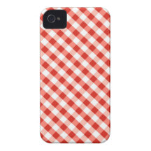 Roter Gingham iphone 4 Kasten - iphone 4 Fall Case-Mate iPhone 4 Hülle