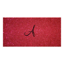 Roter Glitter Fotokartenvorlage