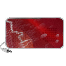 Roter Hexagongeschäftshintergrund iPod Speaker