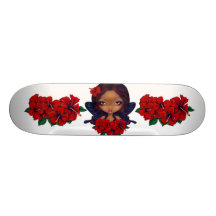 Roter Hibiskus-FeeSkateboard Skateboard Deck