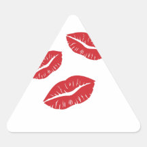 ROTER LIEBE-FLIRT DES EMO GRAUER LIPPENkuss-LIPPEN Dreieckige Aufkleber