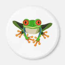 Roter mit Augen Baum-Frosch Magnete