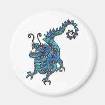Roter mit Augen Drache Kühlschrankmagnet