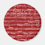 Roter Musiknoten Magnete