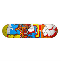 Roter Organischer Shape Personalisierte Decks
