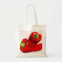 Roter Paprika Einkaufstasche