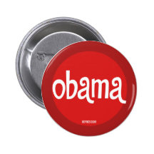 Roter Retro Obama-Knopf Buttons