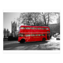 Roter Routemaster Bus Londons Postkarten