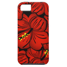 Roter tropischer hawaiischer Hibiskus-Blumenentwur Schutzhülle Fürs iPhone 5