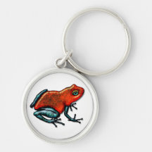 Roter und grüner Gift-Pfeil-Frosch Schlüsselband