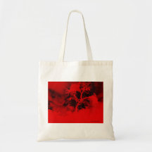 roter und schwarzer Baum Tasche