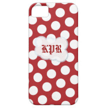 Roter und weißer Tupfen iPhone 5 Fall besonders an iPhone 5 Hülle